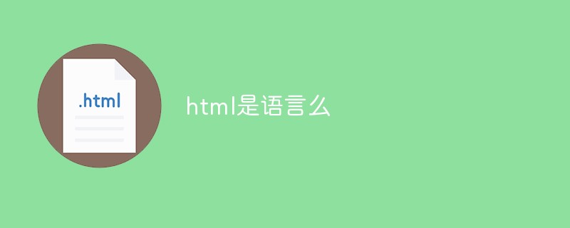 html是语言么