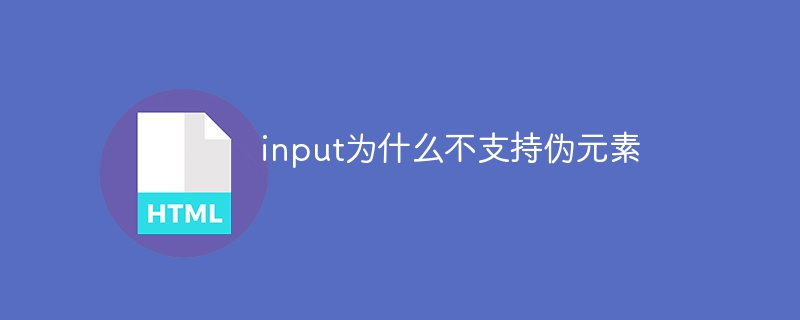 input为什么不支持伪元素