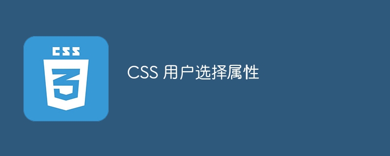 css 用户选择属性