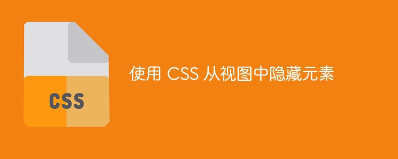 使用 css 从视图中隐藏元素