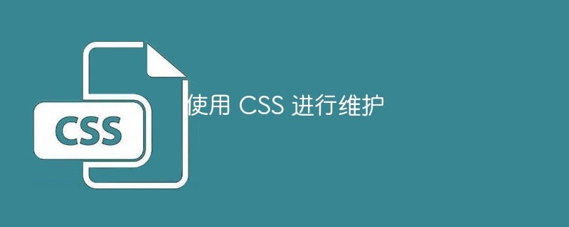 使用 css 进行维护