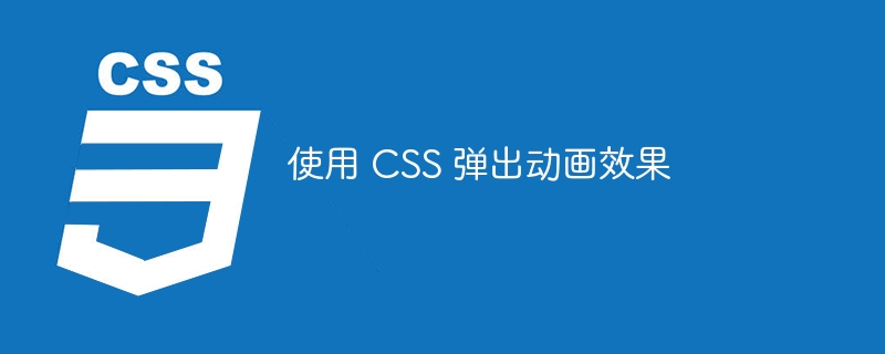 使用 css 弹出动画效果