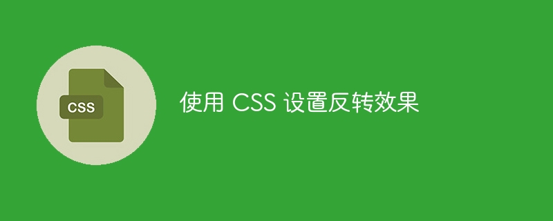 使用 css 设置反转效果