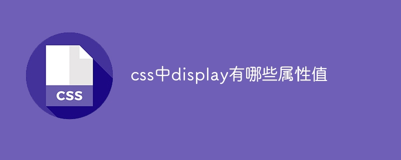 css中display有哪些属性值