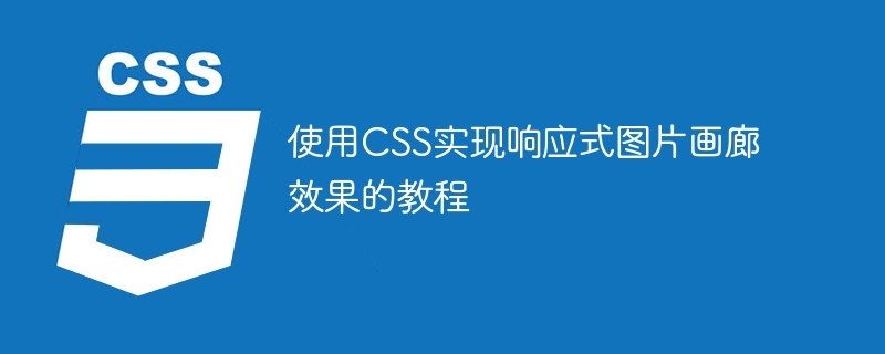 使用css实现响应式图片画廊效果的教程