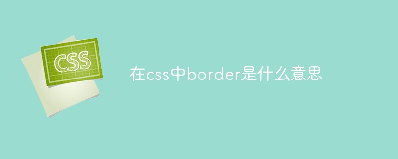 在css中border是什么意思