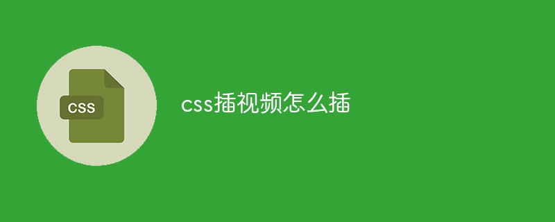 css插视频怎么插