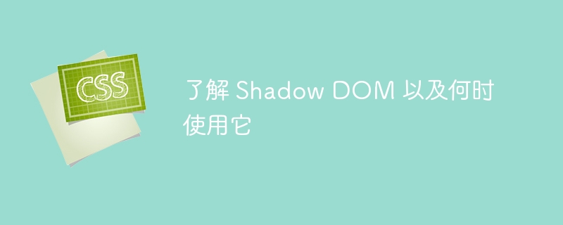 了解 shadow dom 以及何时使用它