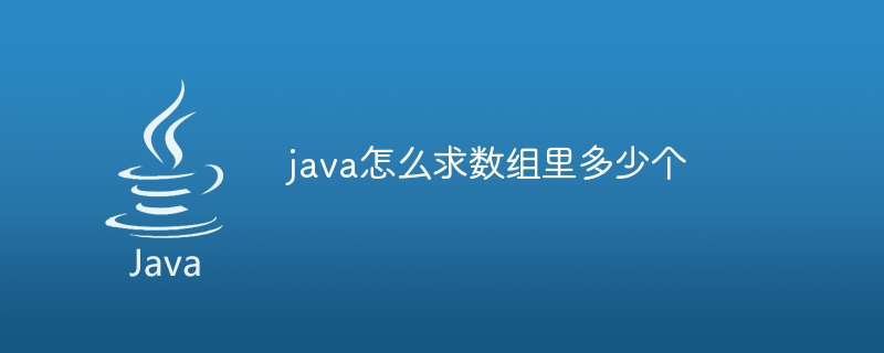 java怎么求数组里多少个