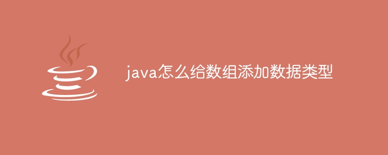 java怎么给数组添加数据类型