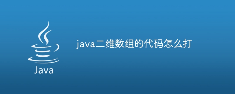 java二维数组的代码怎么打