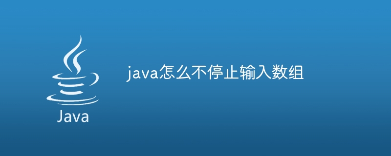 java怎么不停止输入数组