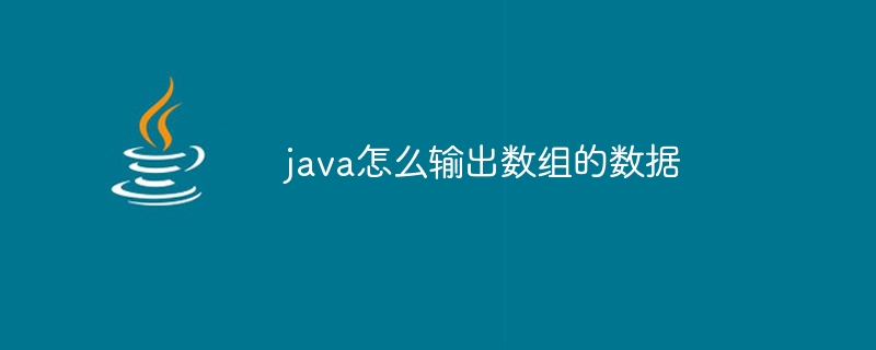 java怎么输出数组的数据