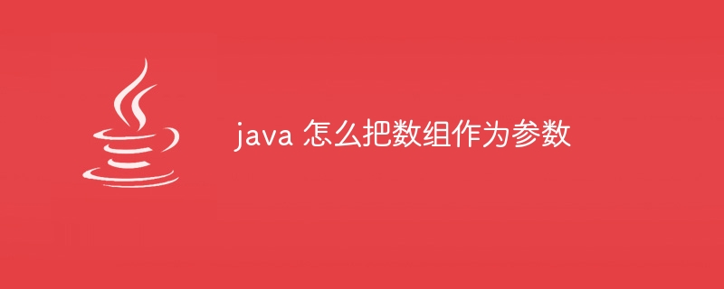 java 怎么把数组作为参数