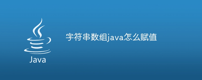 字符串数组java怎么赋值