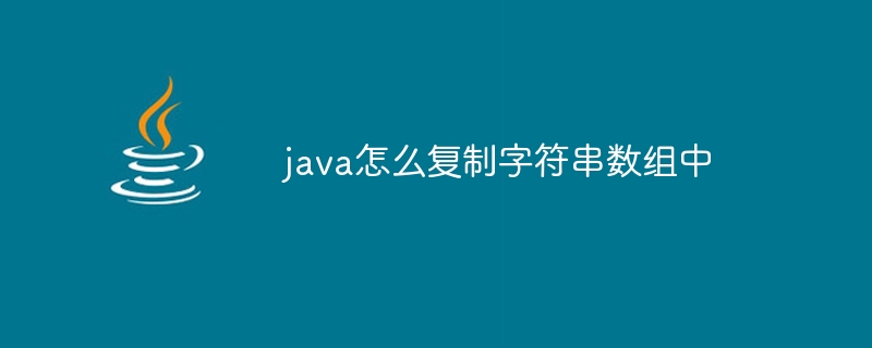 java怎么复制字符串数组中