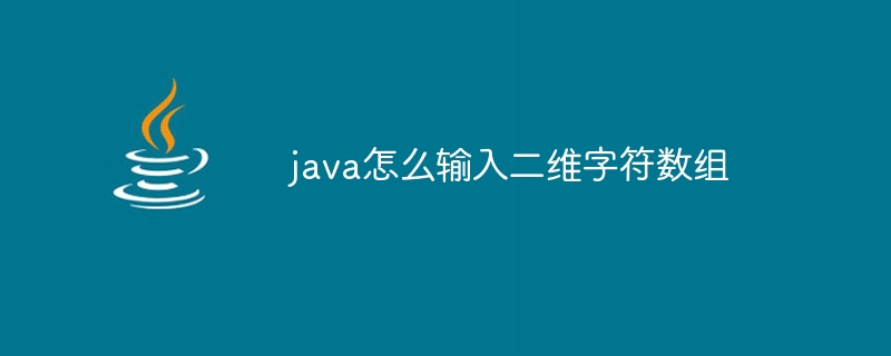 java怎么输入二维字符数组