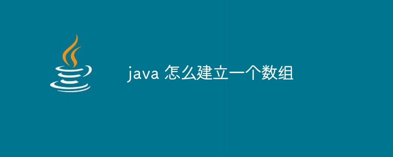 java 怎么建立一个数组