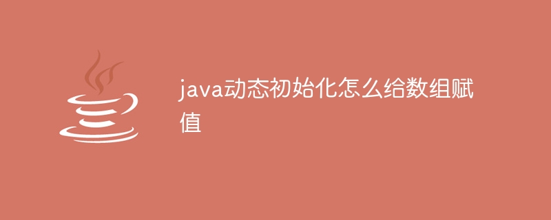 java动态初始化怎么给数组赋值