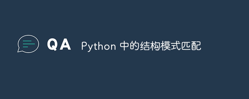 python 中的结构模式匹配