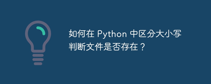 如何在 python 中区分大小写判断文件是否存在？