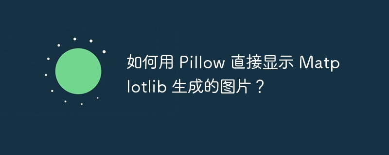 如何用 pillow 直接显示 matplotlib 生成的图片？