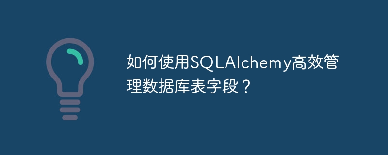 如何使用sqlalchemy高效管理数据库表字段？