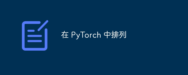 在 PyTorch 中排列