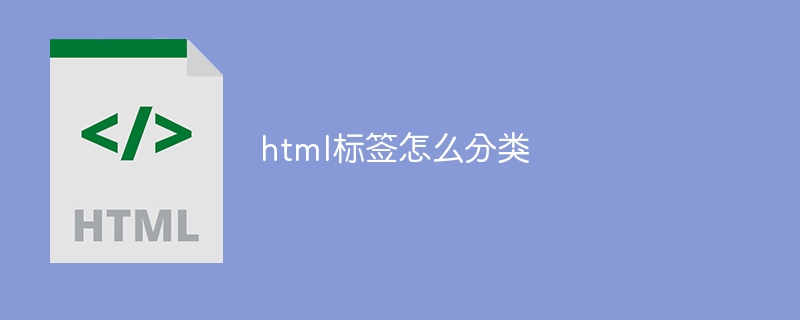 html标签怎么分类