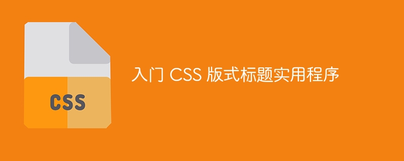 入门 css 版式标题实用程序