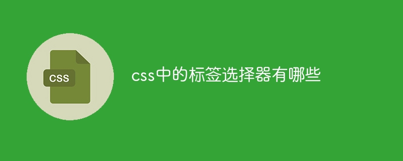 css中的标签选择器有哪些