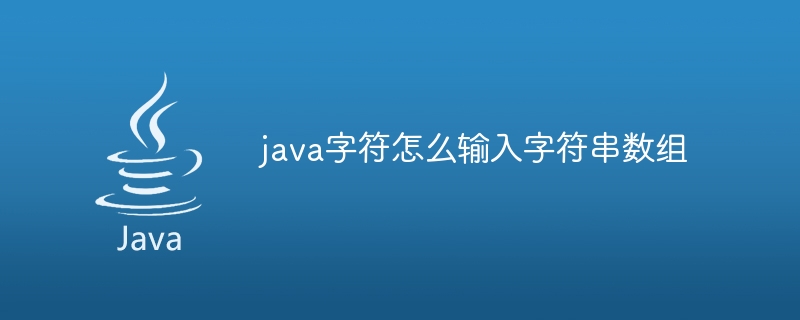 java字符怎么输入字符串数组