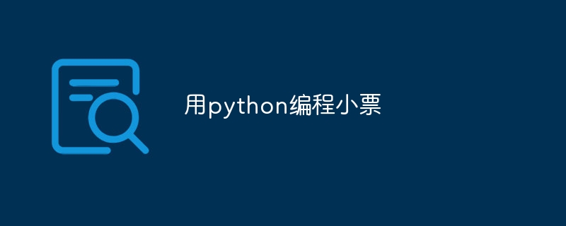 用python编程小票