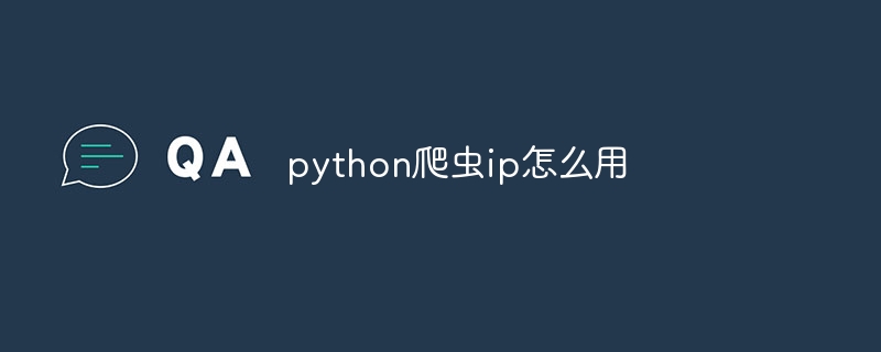 python爬虫ip怎么用