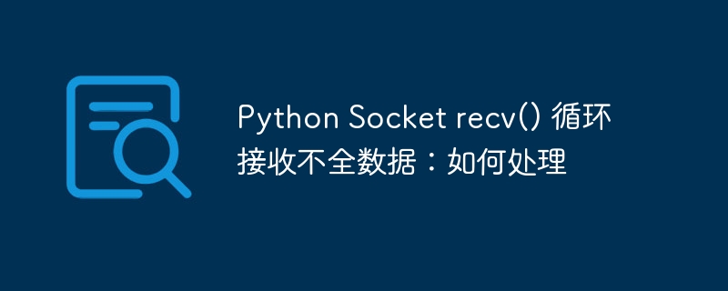 python socket recv() 循环接收不全数据：如何处理