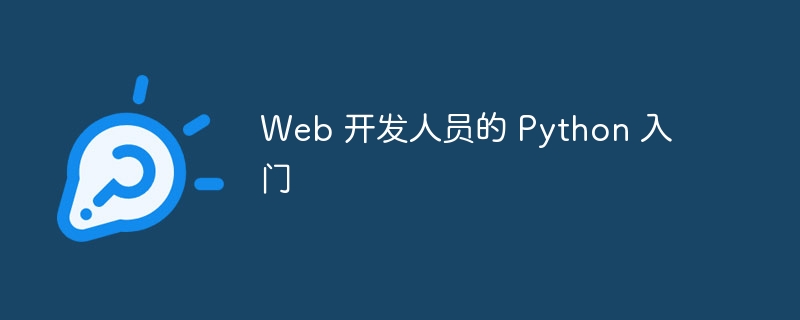 web 开发人员的 python 入门