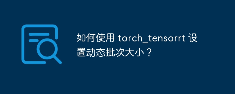 如何使用 torch_tensorrt 设置动态批次大小？