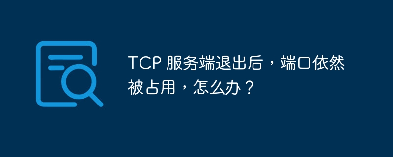 TCP 服务端退出后，端口依然被占用，怎么办？  