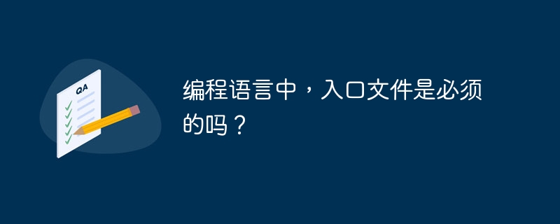 编程语言中，入口文件是必须的吗？